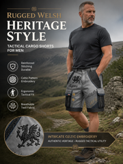 Men's Welsh Cultural Element Art Print Shorts