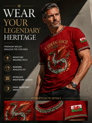 Men's Cymru Y Ddraig Goch Short Sleeves T-shirt