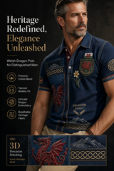 Men's Welsh Cultural Element Art Print Polo