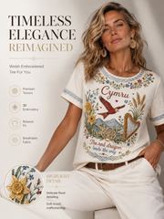Women's Welsh Cultural Element Art Print T-Shirt