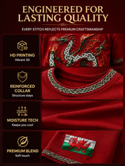Men's Cymru Y Ddraig Goch Short Sleeves T-shirt