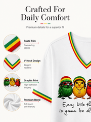 Women's Reggae Music V-Neck T-Shirt