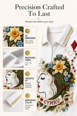 Women's Welsh Cultural Element Art Print Polo