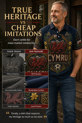 Men's Welsh Cultural Element Art Print Polo