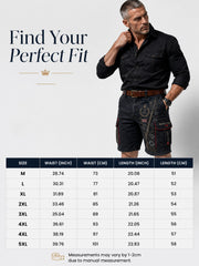 Men's Vintage Military-Style Print Cropped Cargo Pants