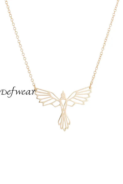 Animal Wings Collarbone Necklace Jewelry Gold