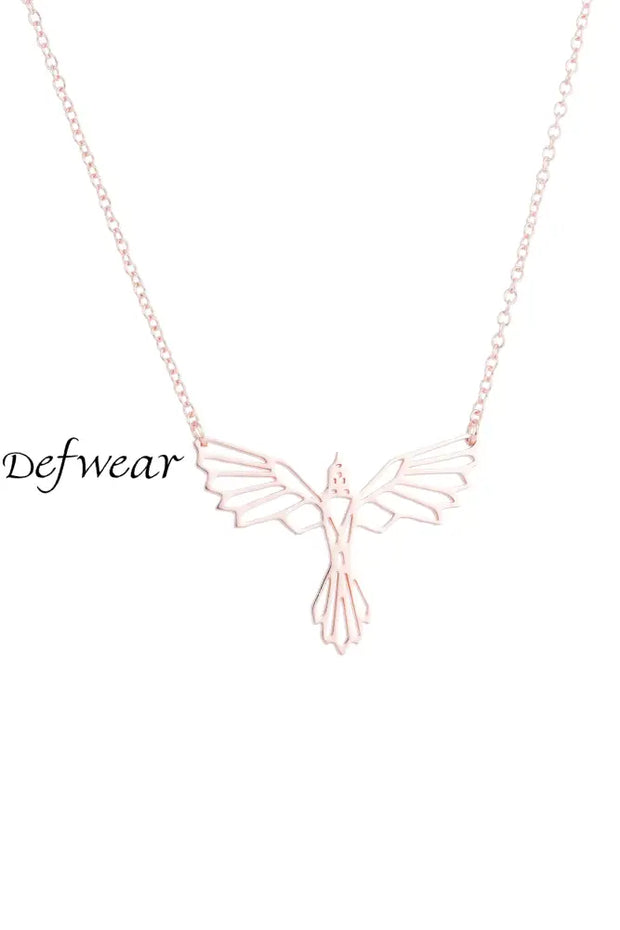 Animal Wings Collarbone Necklace Jewelry Rose Gold