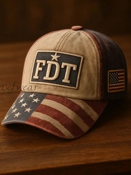FDT Printed Casual Unisex Hat Khaki / ONE