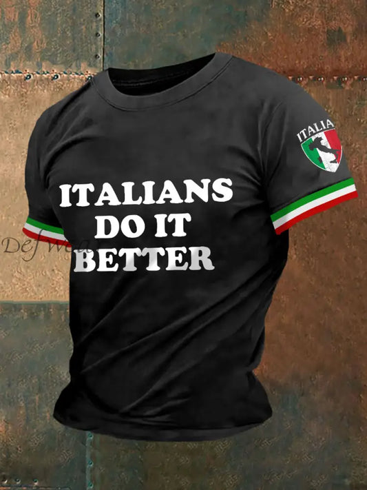 Gli italiani maschili fanno meglio le magliette Nero / S