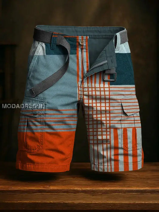 Mäns Retro Vacation Business Art Print Casual Shorts A / S Ny Ankomst