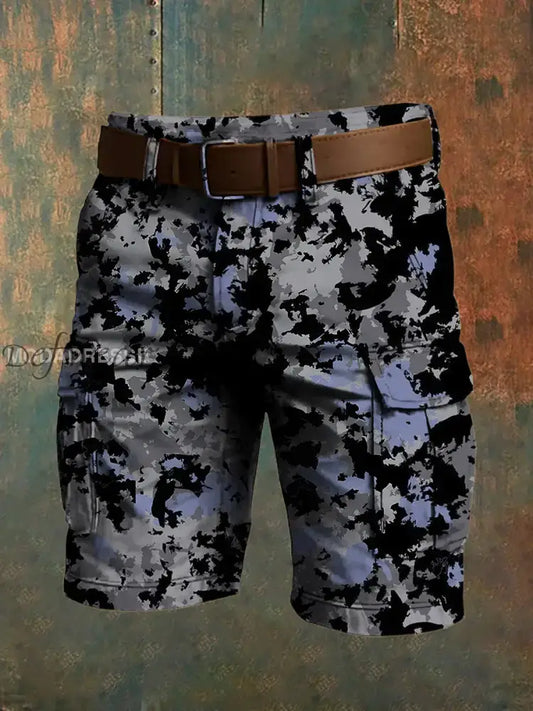 Mäns Retro Vacation Business Art Print Casual Shorts A / S Ny Ankomst