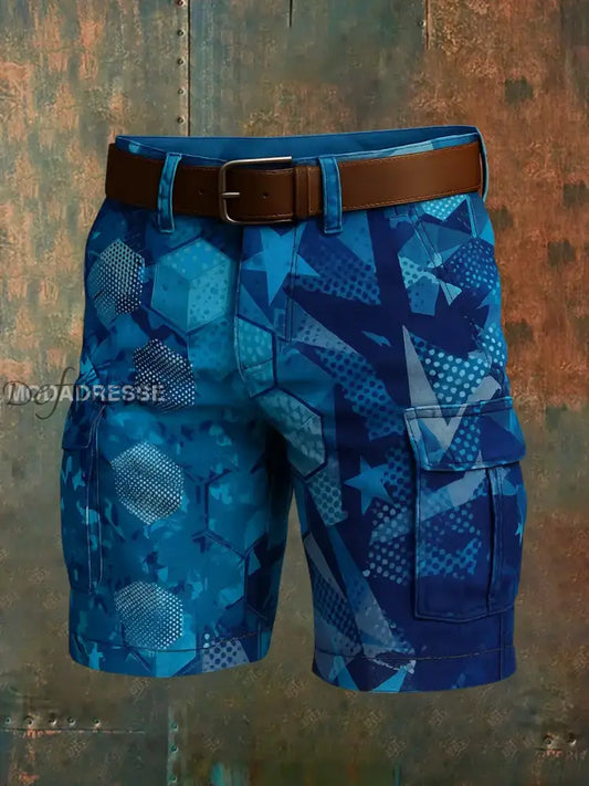 Mäns Retro Vacation Business Art Print Casual Shorts A / S Ny Ankomst