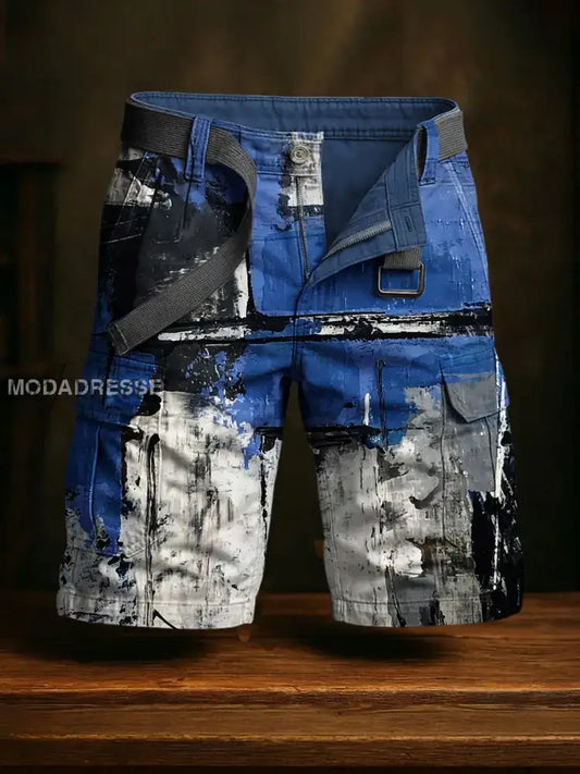Mäns Retro Vacation Business Art Print Casual Shorts A / S Ny Ankomst