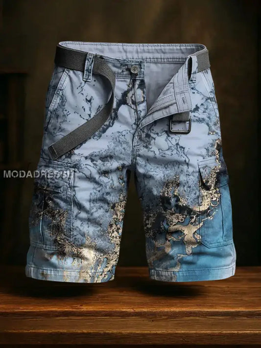 Mäns Retro Vacation Business Art Print Casual Shorts A / S Ny Ankomst