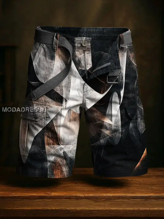 Mäns Retro Vacation Business Art Print Casual Shorts A / S Ny Ankomst