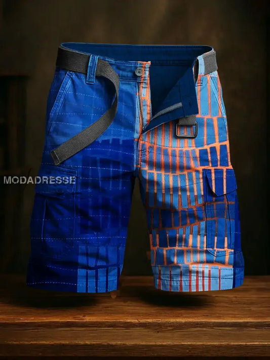 Mäns Retro Vacation Business Art Print Casual Shorts A / S Ny Ankomst