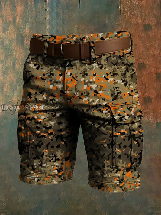 Mäns Retro Vacation Business Art Print Casual Shorts A / S Ny Ankomst