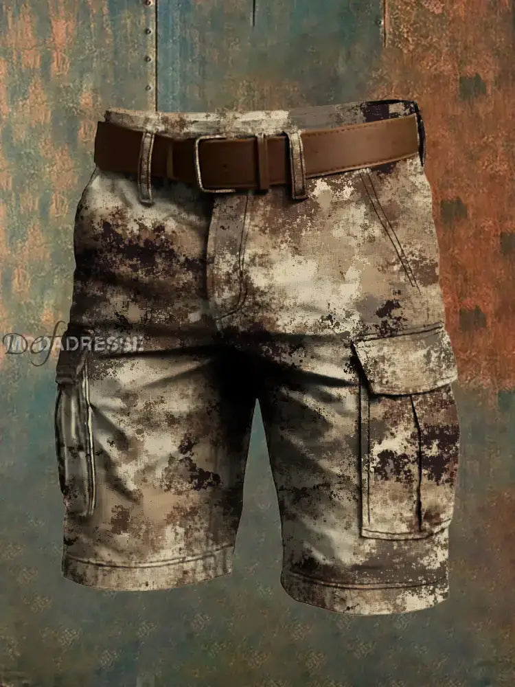 Mäns Retro Vacation Business Art Print Casual Shorts A / S Ny Ankomst