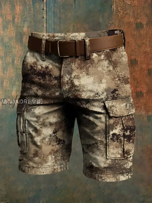 Mäns Retro Vacation Business Art Print Casual Shorts A / S Ny Ankomst