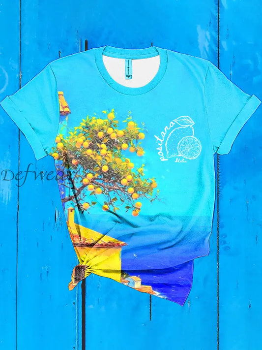 Maglietta Donna Italiana Limone come immagine / S