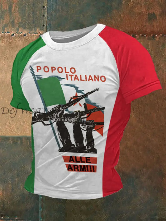 Maglietta Patriot Italiano Uomo come immagine / S