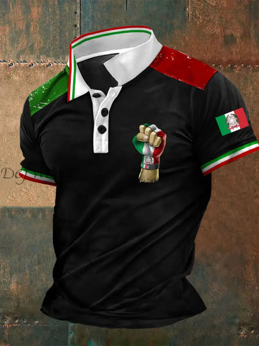 Maglietta Patriot Italiano Uomo Nero / S