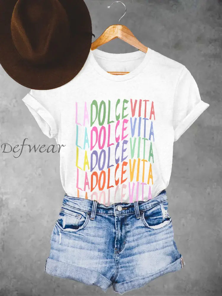 Magliette donna Italian Sweet Life bianco / S
