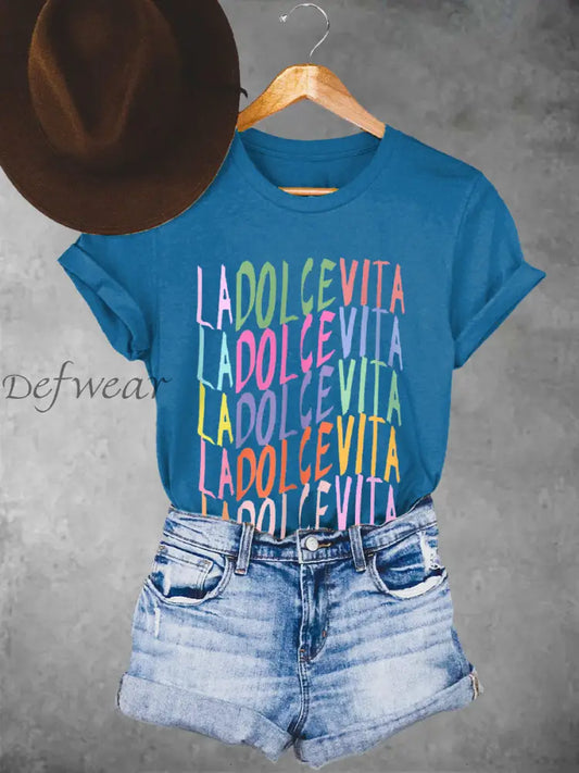 Magliette donna Italian Sweet Life blu / S