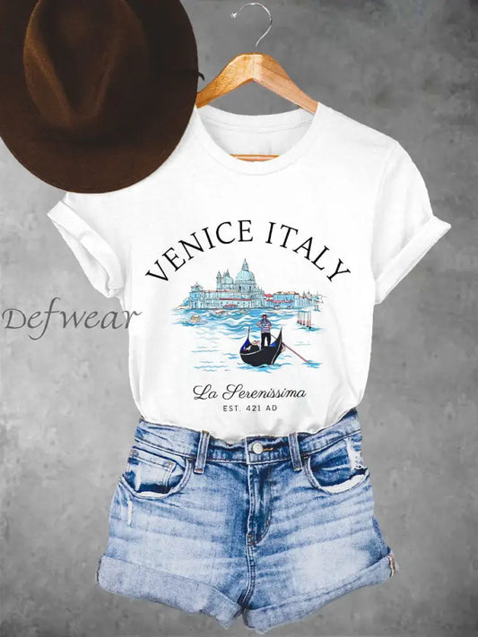 Magliette donna Venezia Italia bianco / S