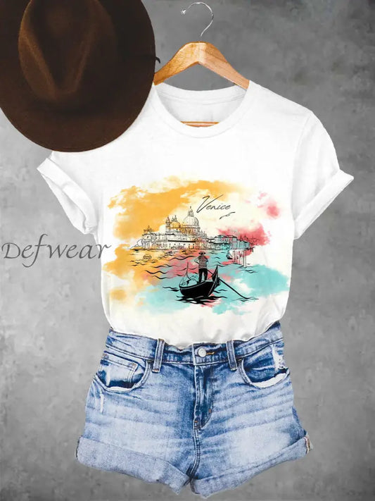 Magliette donna Venezia Italia bianco / S