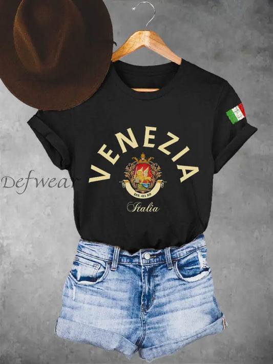 Magliette donna Venezia Italia Nero / S