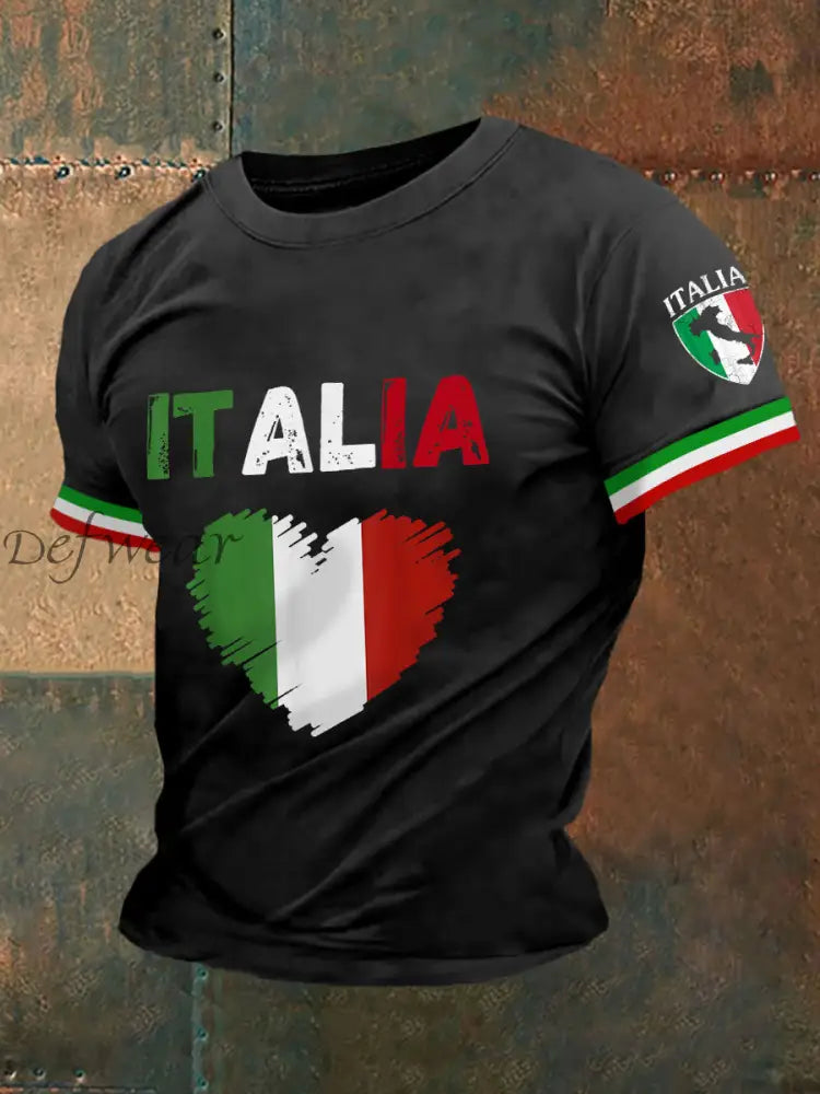 Magliette uomo italia Nero / S