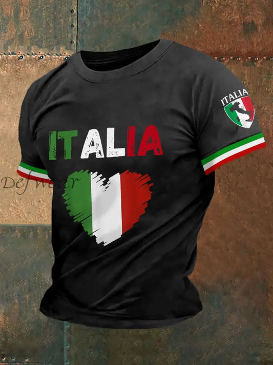 Magliette uomo italia Nero / S