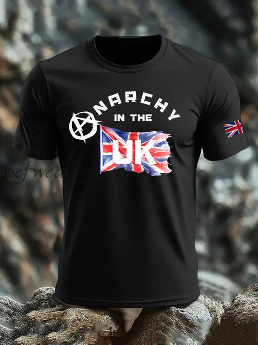 Men’s Anarchy In The UK imitation cotton short-sleeved T-shirt Black / S