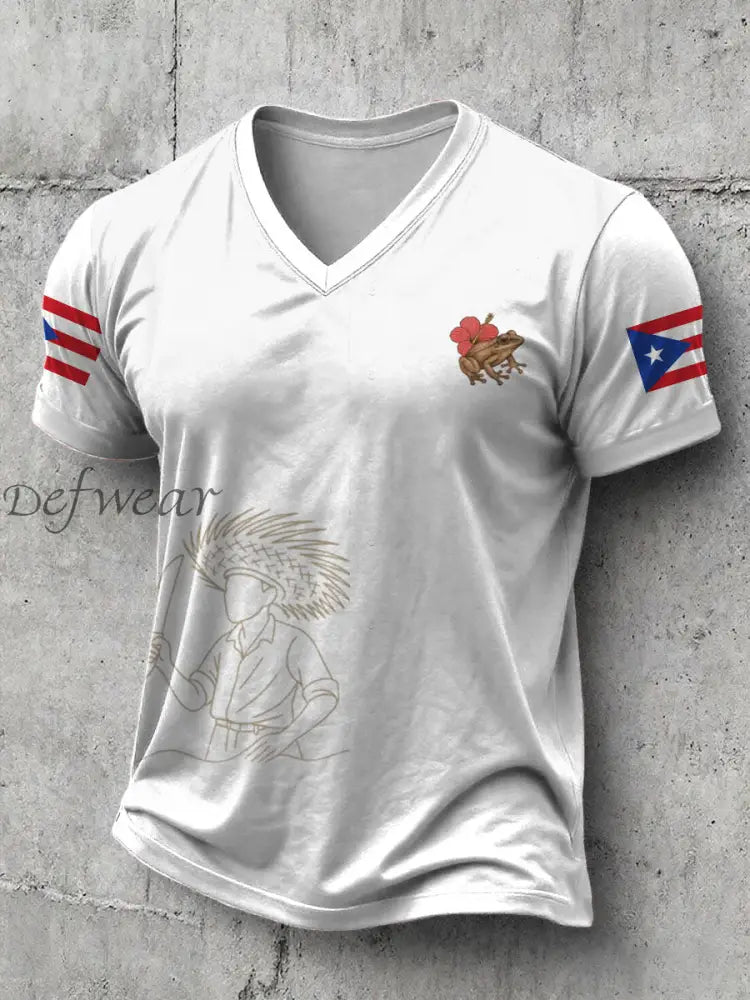 Men’s Bunny Football Music Lover Printed T-shirt