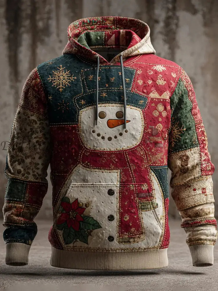 Men’s Christmas Hoodie with Pockets As picture / S