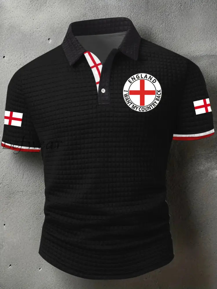 Men’s England I Want My Country Back Short Sleeve Shirt Black / S