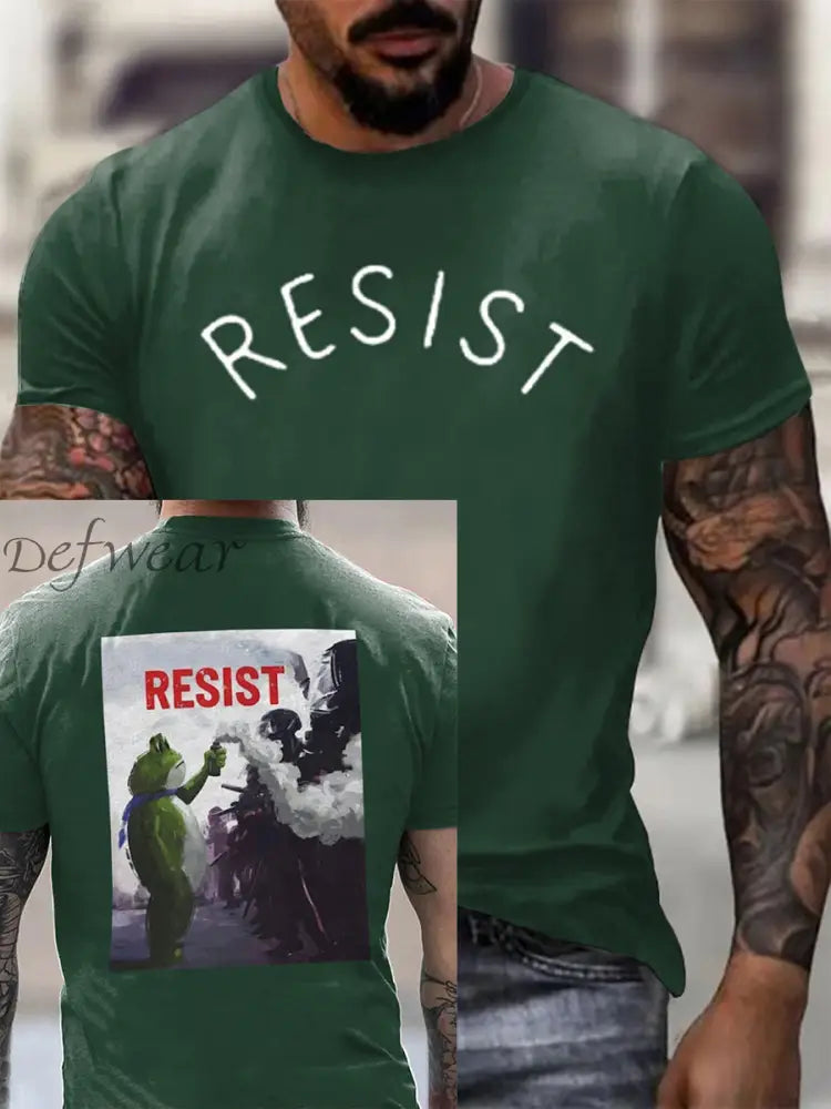 Men’s FDT Polish Frog Print short sleeves t-shirt Dark Green / S