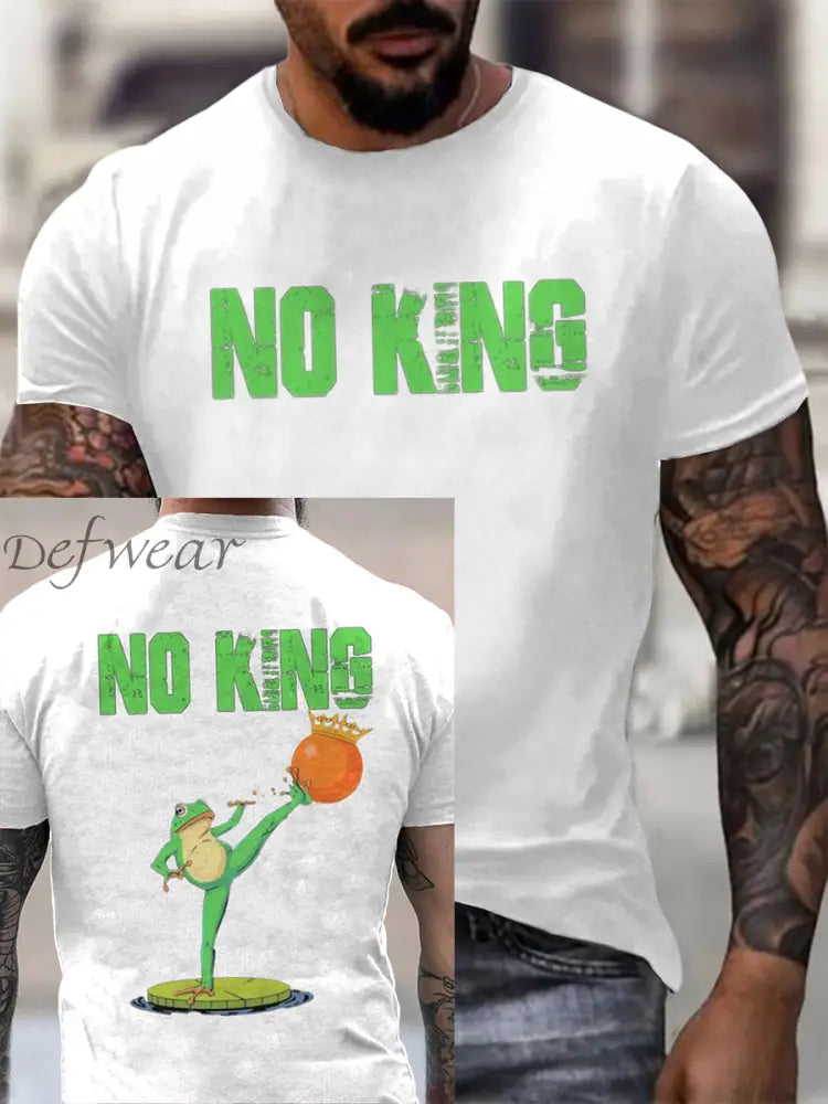 Men’s FDT Polish Frog Print short sleeves t-shirt White / S