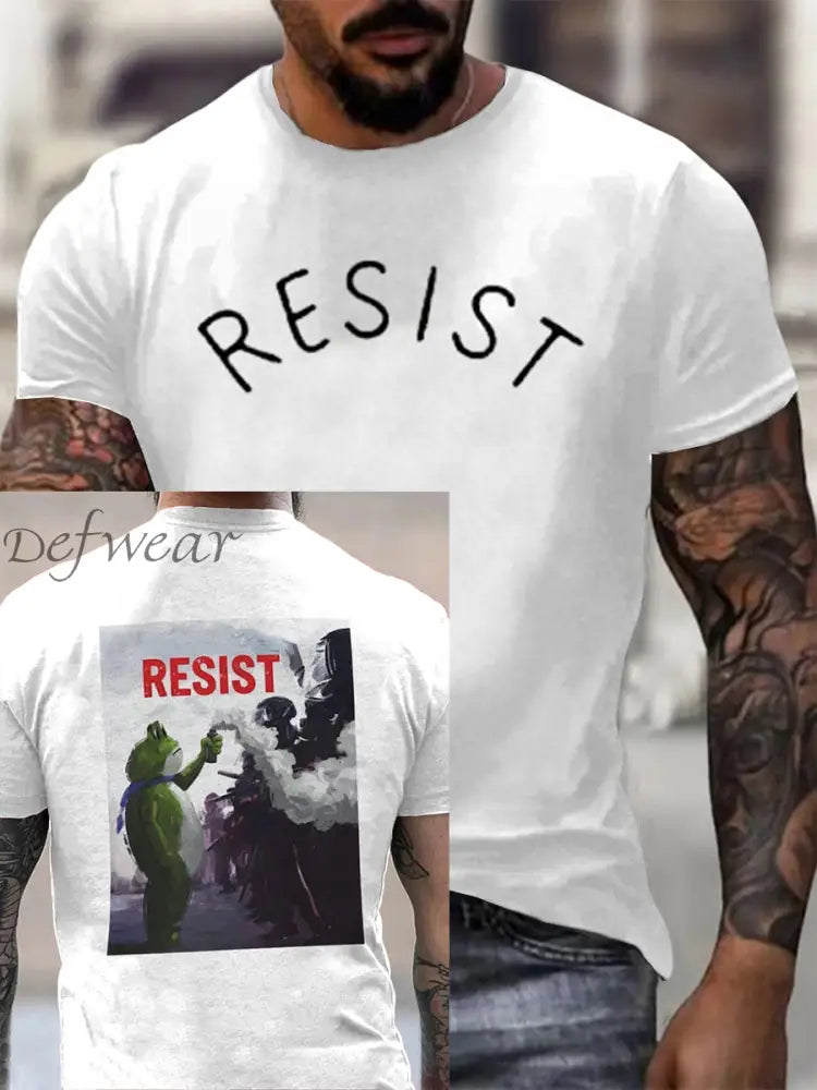 Men’s FDT Polish Frog Print short sleeves t-shirt White / S