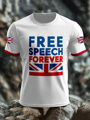 Men’s Free Speech Forever Short Sleeves T-shirt White / S