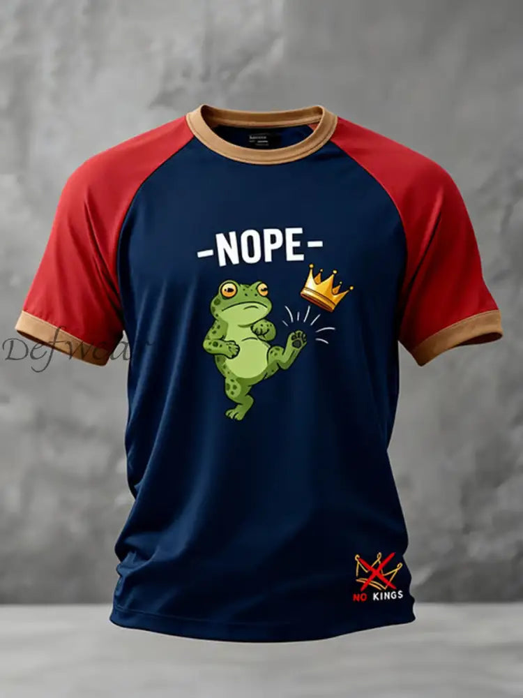 Men’s Frog Protest No Kings In America Print Tee