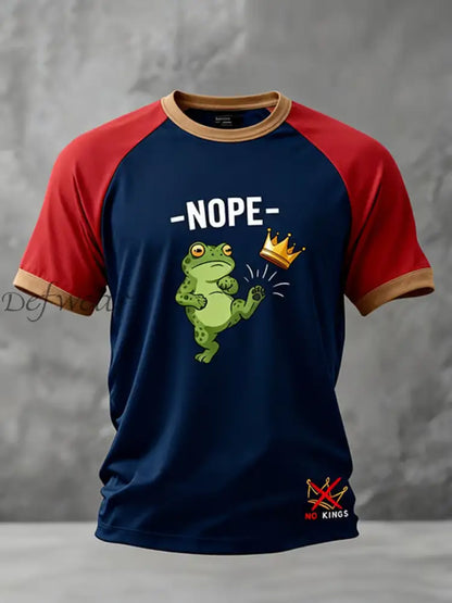 Men’s Frog Protest No Kings In America Print Tee