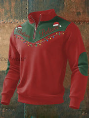 Men’s Funny Christmas Believe Printed Sweatshirt Red / S