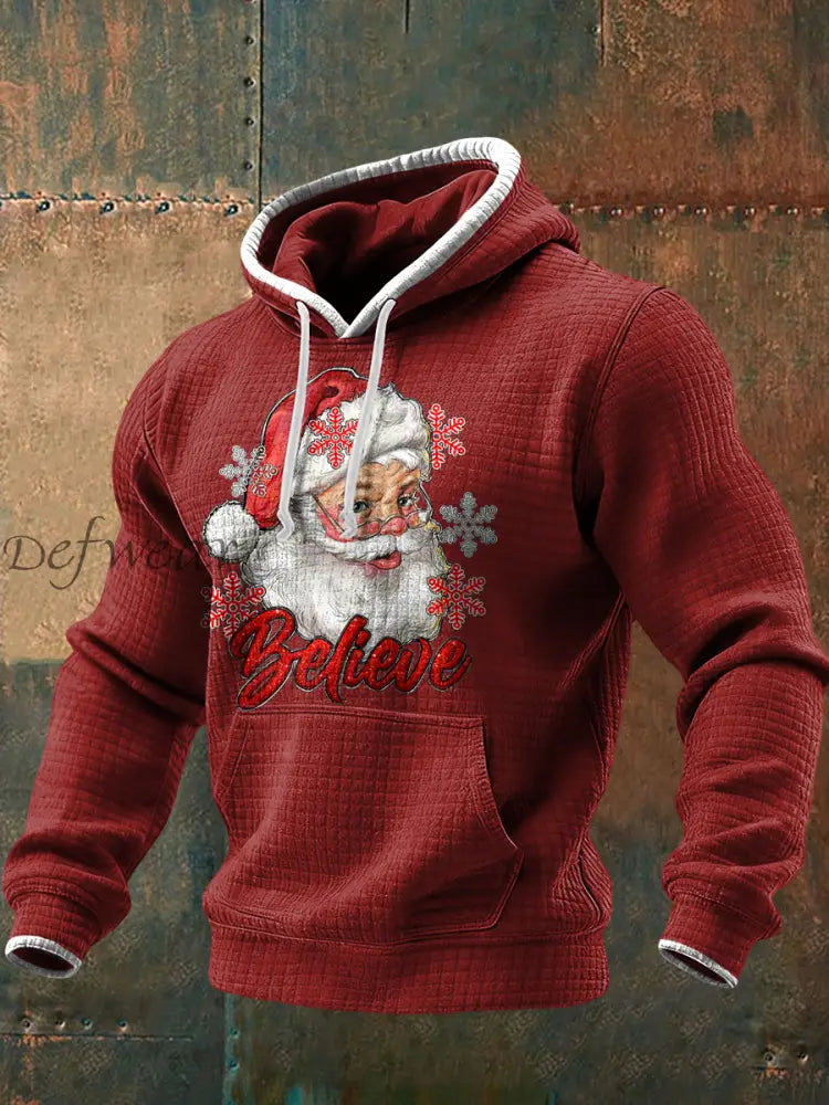 Men’s Funny Christmas Printed Hoodie Red / S