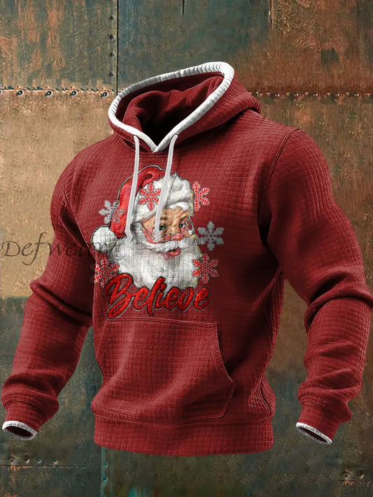 Men’s Funny Christmas Printed Hoodie Red / S