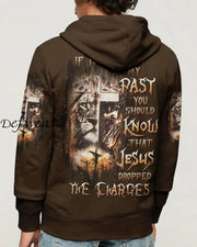 Men’s Jesus Dropped The Charges Lion Print Hoodie