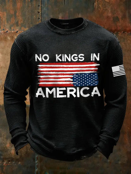 Men’s ’No Kings in America’ T-shirts Black / S