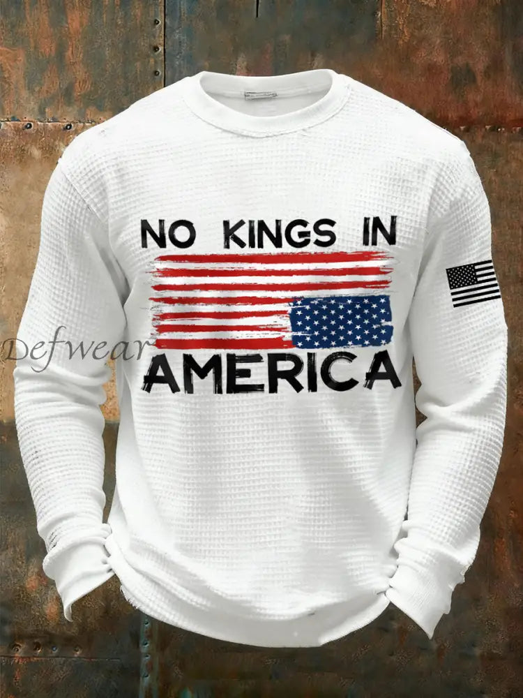 Men’s ’No Kings in America’ T-shirts White / S