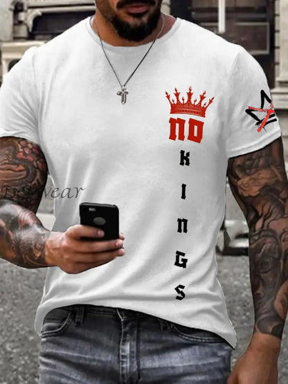 Men’s No Kings short sleeves t-shirt White / S